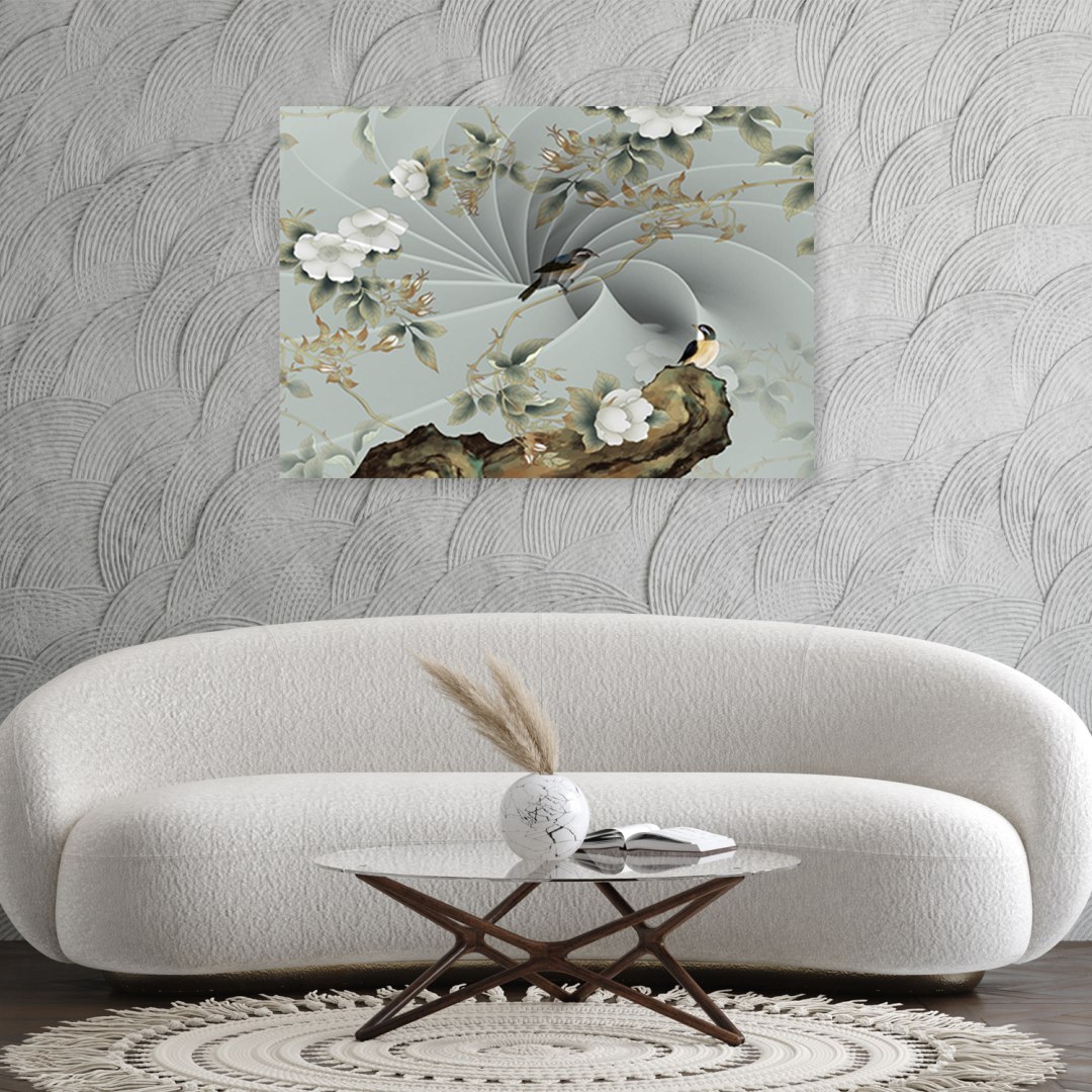 Emaga Obraz na płótnie, Ptak na gałęzi 3d - 100x70